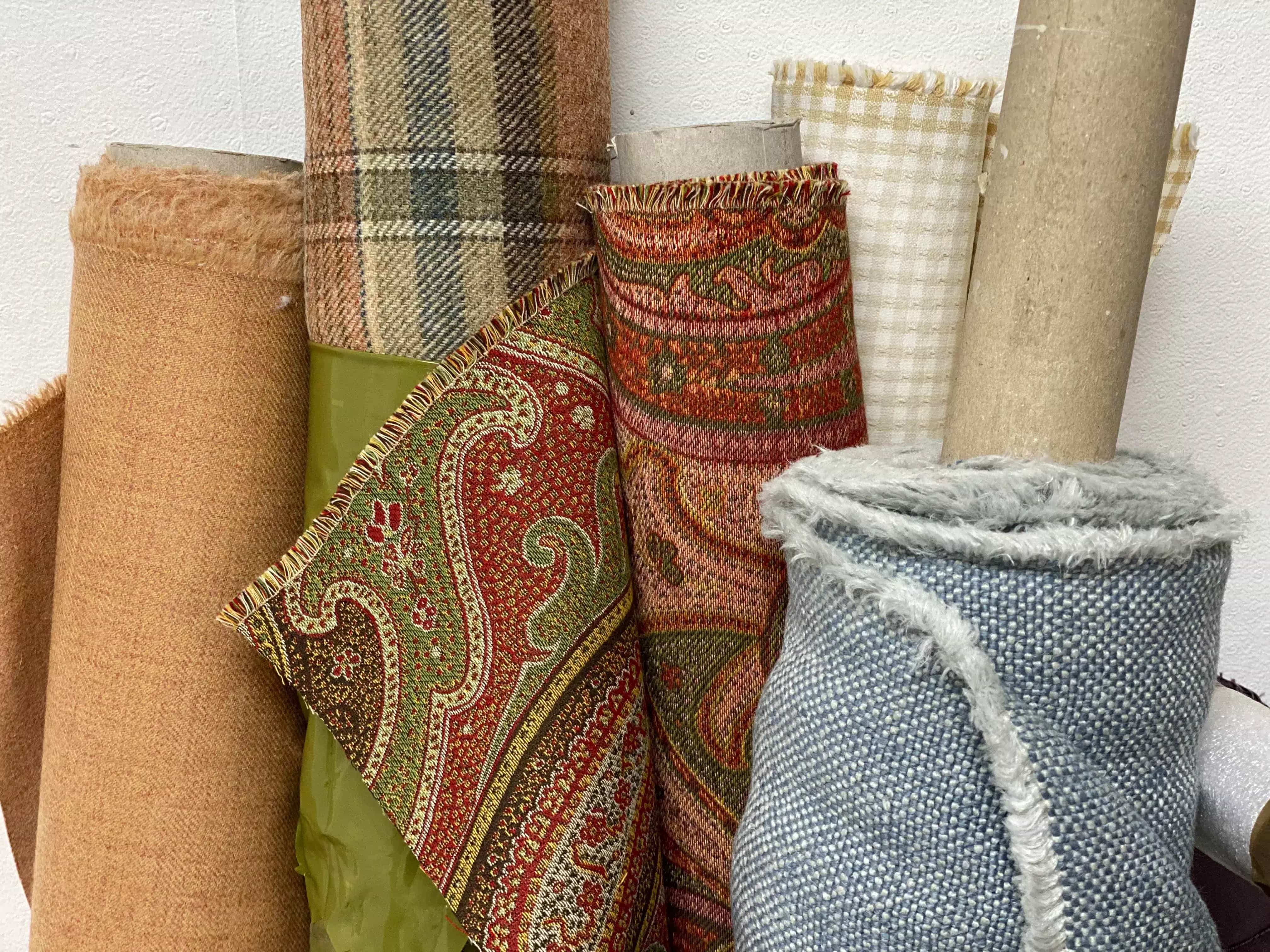 Rolls of fabric