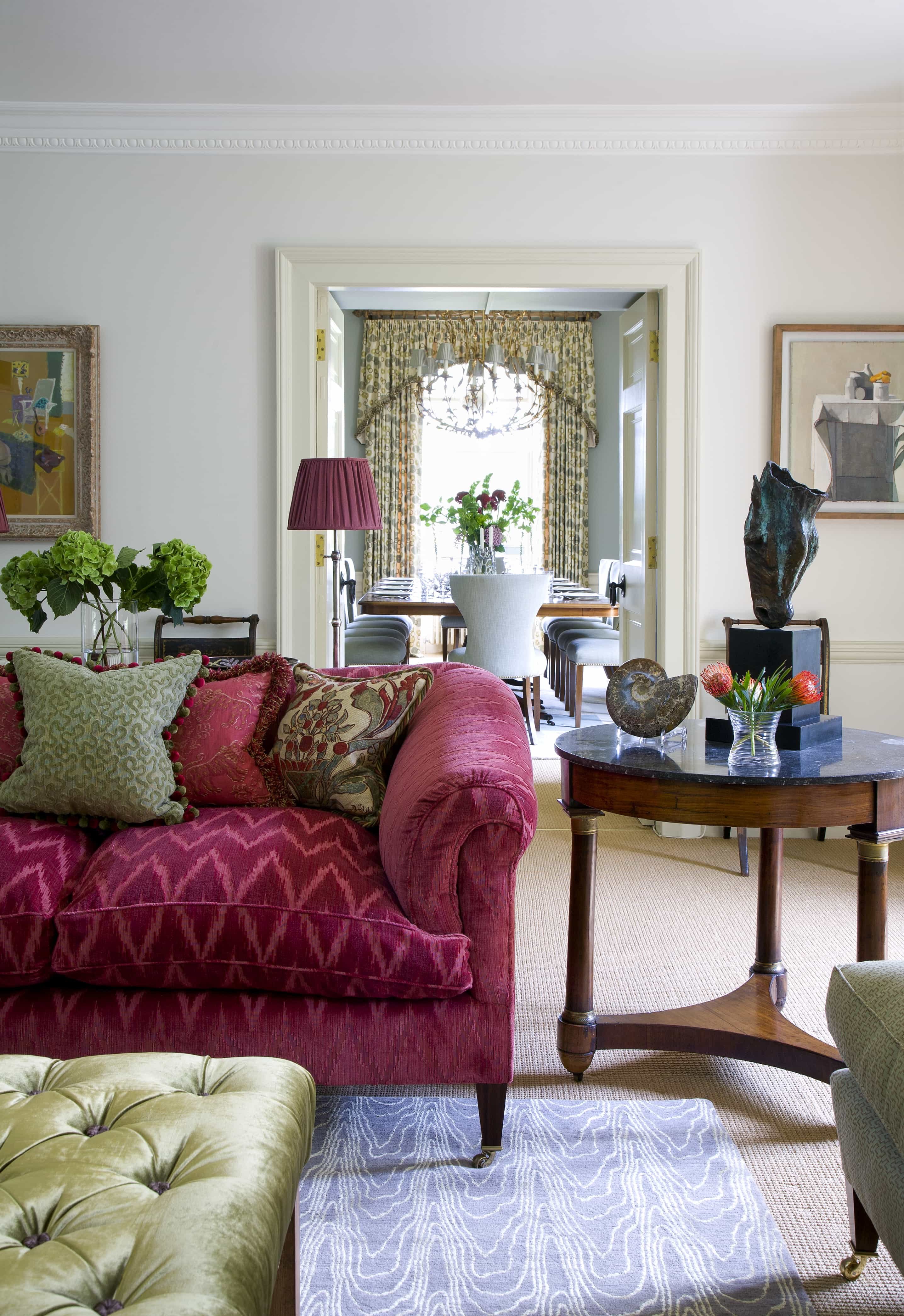 Drawing room to dining room
