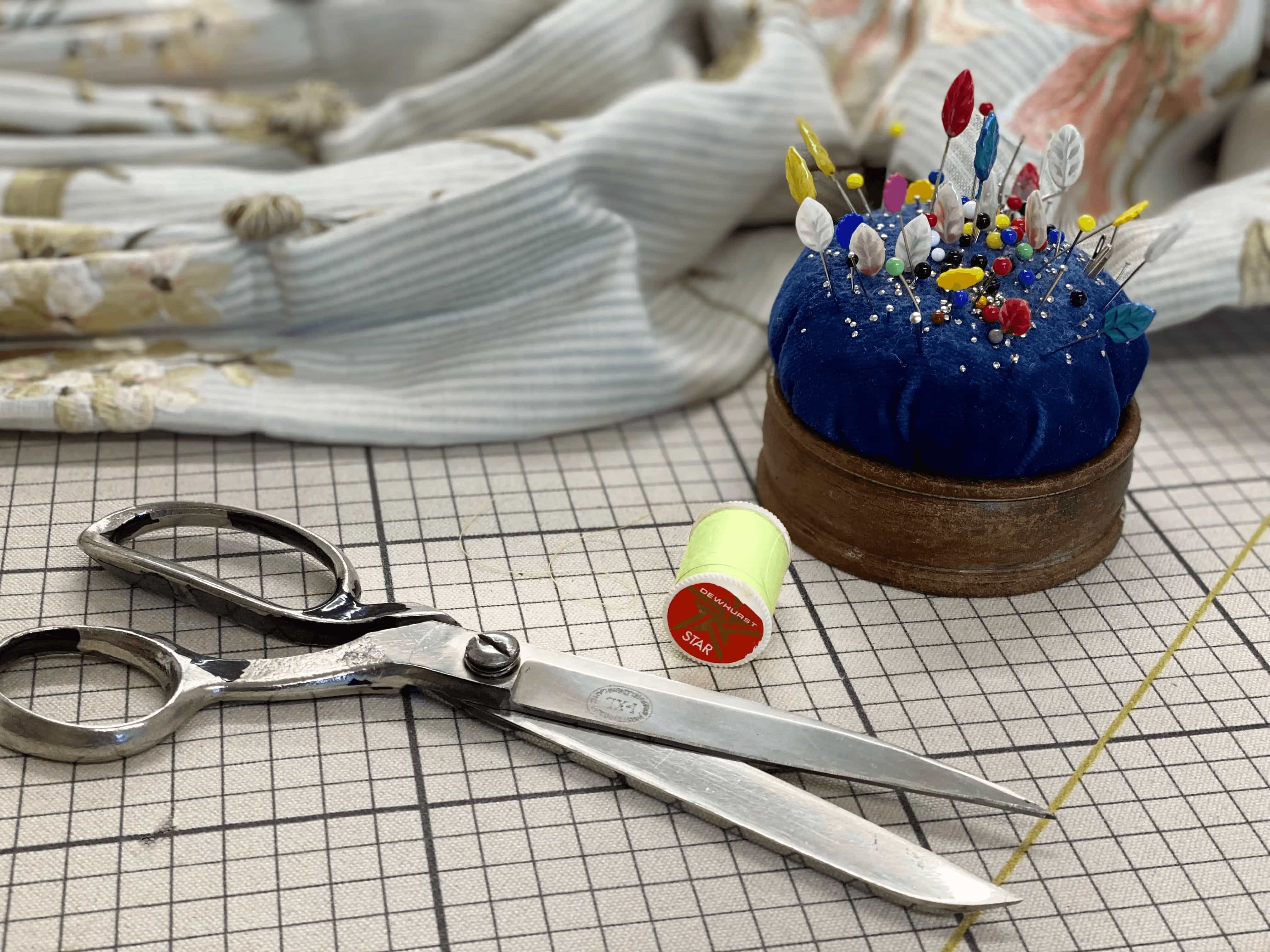 Scissors and pins